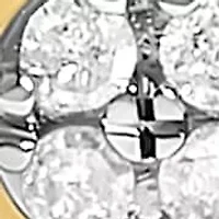 10K Yellow Gold 1/10 Cttw Diamond Swirl and Halo Promise Ring