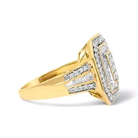 10K Yellow Gold 1.0 Cttw Diamond Cocktail Ring