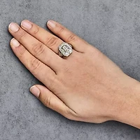 10K Yellow Gold 1.0 Cttw Diamond Cocktail Ring
