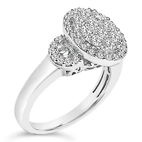 10K White Gold 1.0 Cttw Diamond Statement Ring