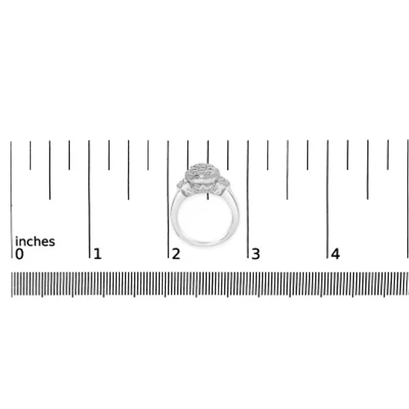 10K White Gold 1.0 Cttw Diamond Statement Ring