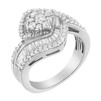 14K White Gold 1.0 Cttw Diamond Engagement or Fashion Ring