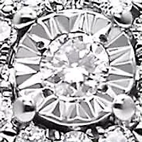 Silver 1/3 Cttw Miracle Set Round-Cut Diamond Cocktail Ring