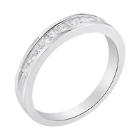 Silver 1/2 Cttw Half-Eternity Wedding or Anniversary Band Ring
