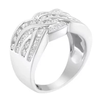 10K White Gold Diamond Bypass Ring