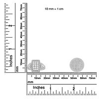 10K White Gold 1.0 Cttw Diamond Band Cocktail Ring