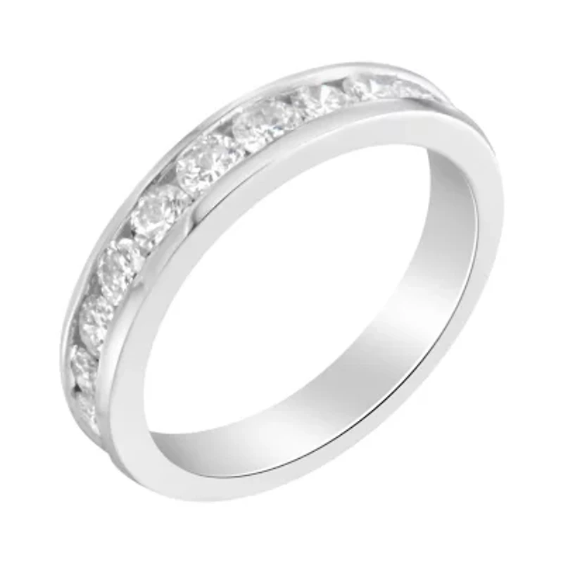IGI Certified 1.0 Cttw Diamond 18K White Gold Wedding Ring