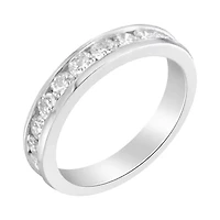 IGI Certified 1.0 Cttw Diamond 18K White Gold Wedding Ring
