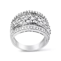 Silver 2.00 Cttw Diamond Fashion Cocktail Ring