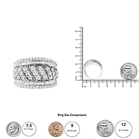 Silver 2.00 Cttw Diamond Fashion Cocktail Ring