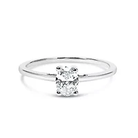 Lab Created 14K White Gold 1/2 Cttw Grown Diamond Engagement Ring