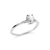 Lab Created 14K White Gold 1/2 Cttw Grown Diamond Engagement Ring