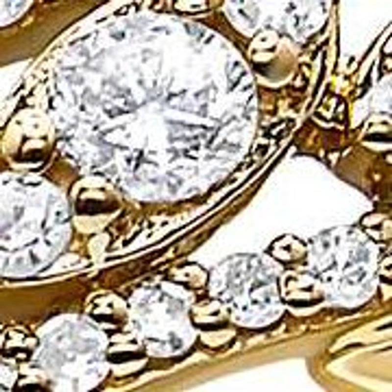 10K Yellow Gold 1/2 Cttw Diamond Split Shank Cocktail Ring