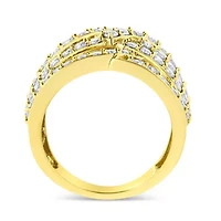 10K Yellow Gold 3.00 Cttw Diamond Cocktail Band Ring