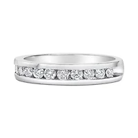 IGI Certified 1/2 Cttw Diamond 18K White Gold Wedding Band Ring