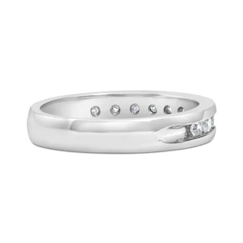 IGI Certified 1/2 Cttw Diamond 18K White Gold Wedding Band Ring