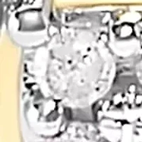 10K Yellow Gold 1/10 Cttw Diamond Composite Halo Engagement Ring