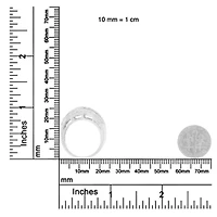 Silver 1.0 Cttw Diamond Cross-over Bypass Ring Band