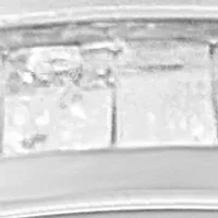 Silver 1/3 Cttw Diamond Channel Set Stackable Wedding Ring