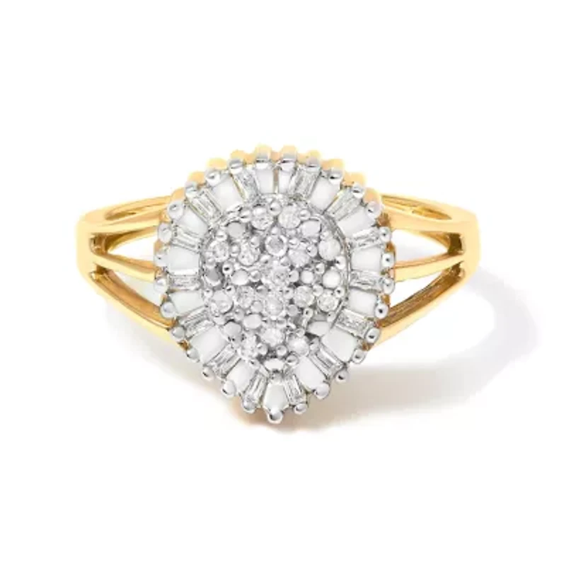 10K Yellow Gold Diamond Cocktail Ring
