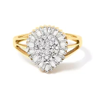 10K Yellow Gold Diamond Cocktail Ring