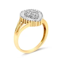 10K Yellow Gold Diamond Cocktail Ring