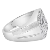 14K White Gold Men's Diamond Band Ring