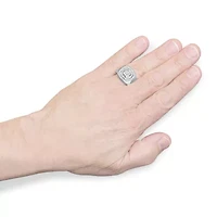 14K White Gold Men's Diamond Band Ring