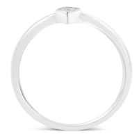 Silver 1/20 Carat Diamond Teardrop Fashion Promise Ring