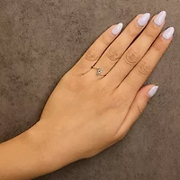 Lab Created 10K Gold 1/4 Cttw Grown Diamond Three Stone Ring