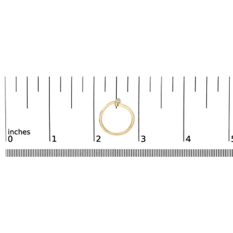 Lab Created 10K Gold 1/4 Cttw Grown Diamond Three Stone Ring