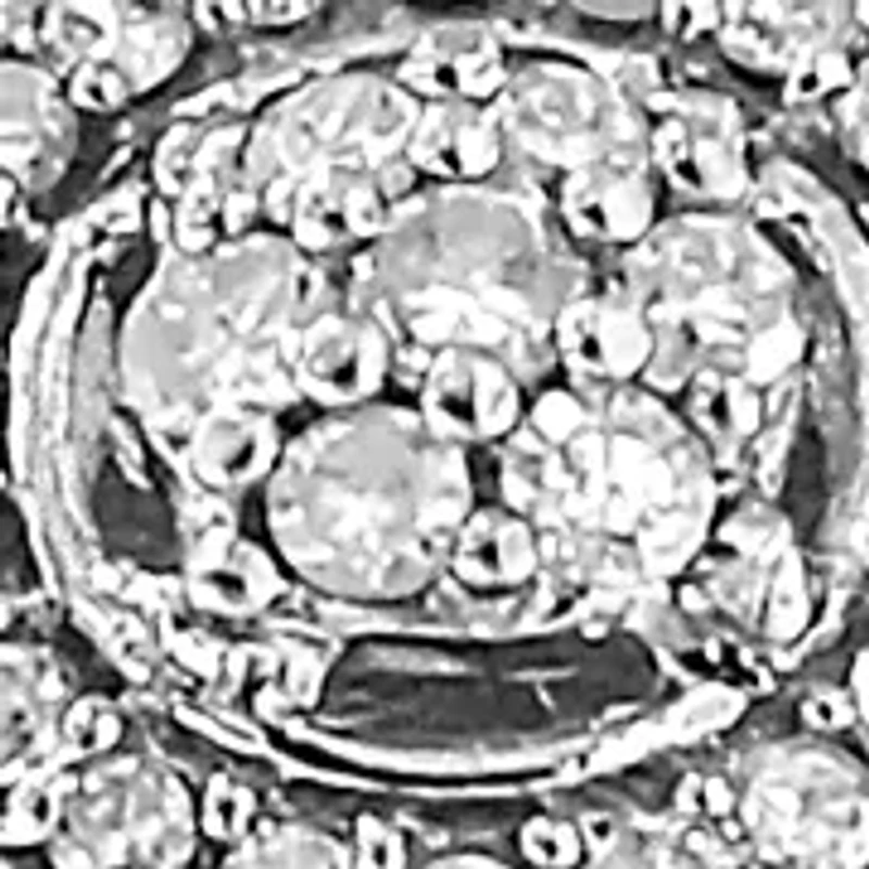 Silver 1/3 Cttw Diamond 7 Stone Engagement Ring and Wedding Band Set