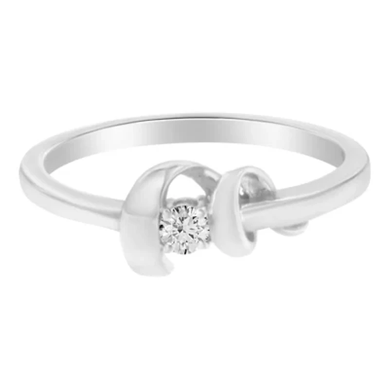 10K White Gold Diamond Promise Ring