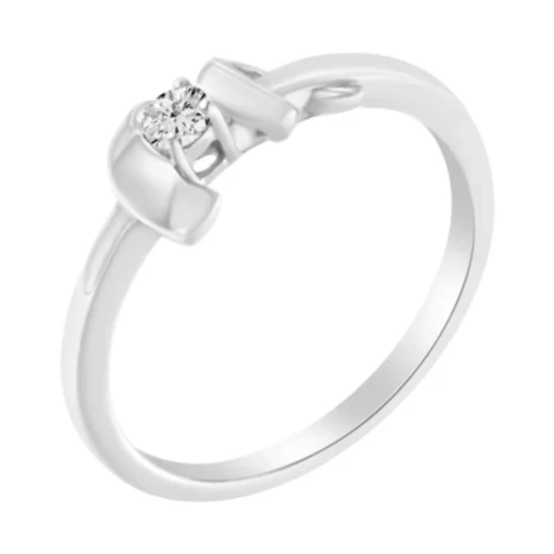 10K White Gold Diamond Promise Ring