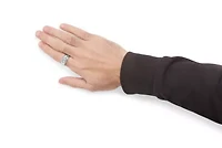 Silver 1/3 Cttw Diamond Channel Set 3 Stone Ring Band