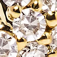 10K Yellow Gold 1/10 Cttw Diamond Palm Tree Statement Ring