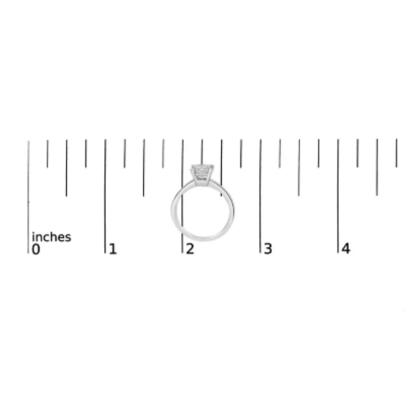 Lab Created 14K White Gold 1.0 Cttw Lab-Grown Diamond Engagement Ring