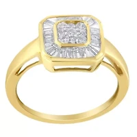 10K Yellow Gold Diamond Cocktail Ring