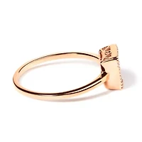 10K Rose Gold 1/3 Cttw Diamond Composite Ring for Women