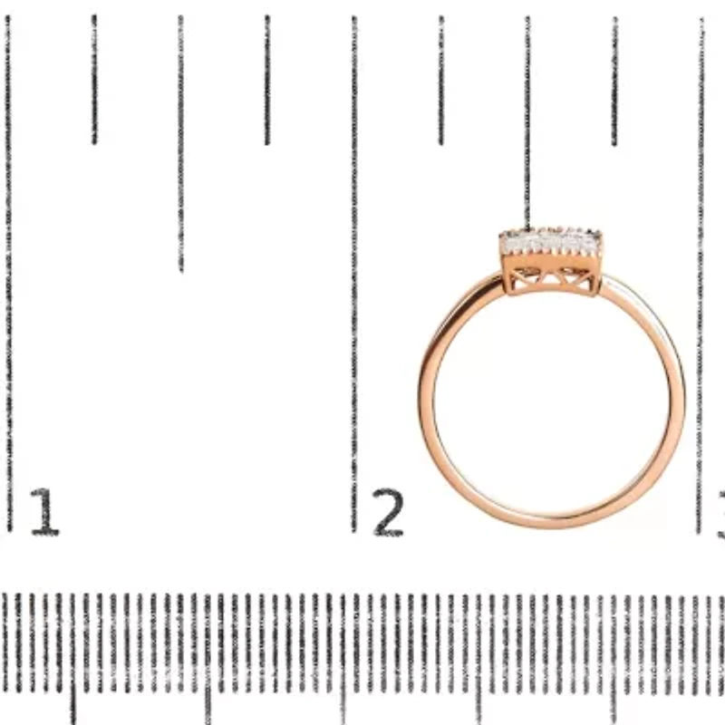 10K Rose Gold 1/3 Cttw Diamond Composite Ring for Women