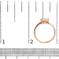 10K Rose Gold 1/3 Cttw Diamond Composite Ring for Women