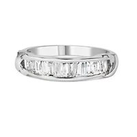 Silver 1/2 Cttw Diamond Channel Set X-Station Wedding Ring