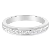 IGI Certified 1/2 Cttw Diamond 18K White Gold Wedding Band Ring
