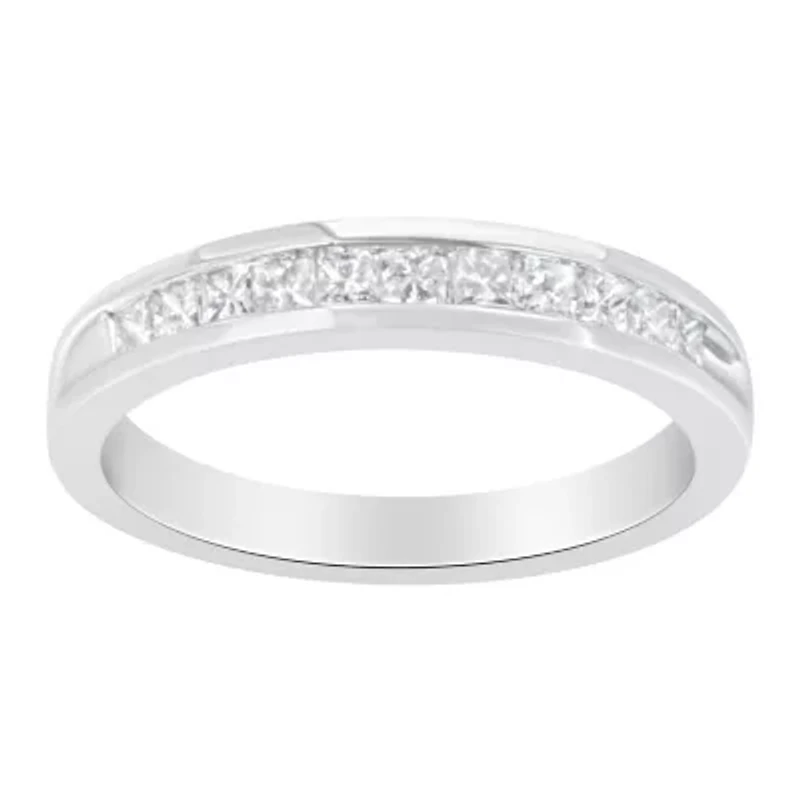 IGI Certified 1/2 Cttw Diamond 18K White Gold Wedding Band Ring