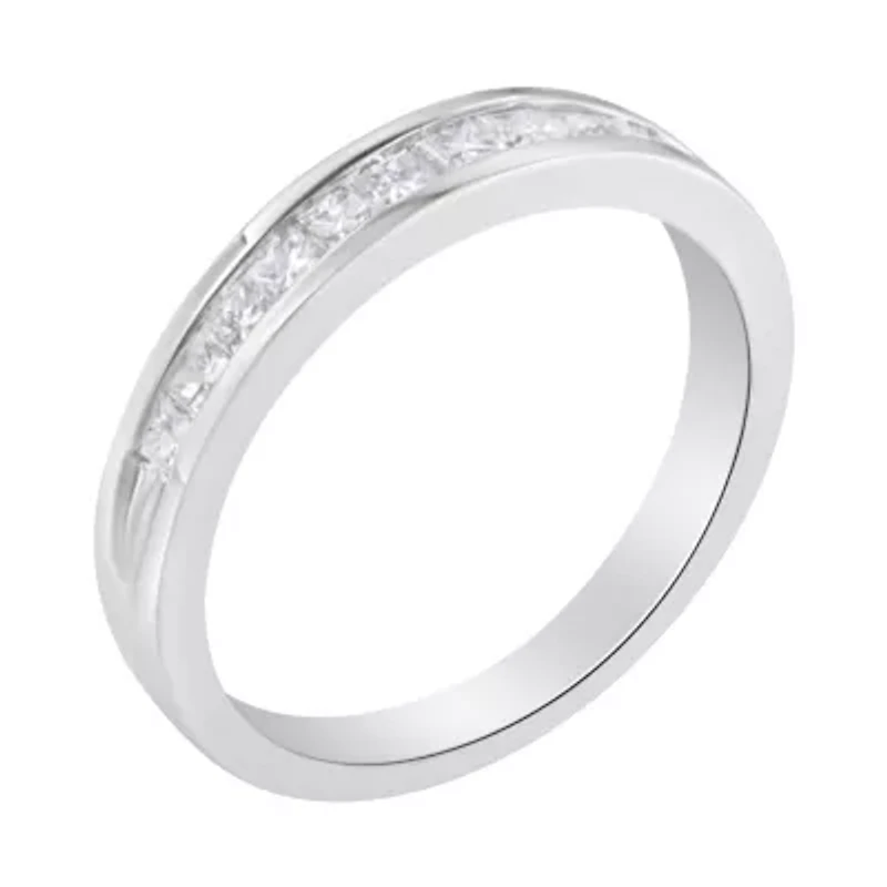 IGI Certified 1/2 Cttw Diamond 18K White Gold Wedding Band Ring