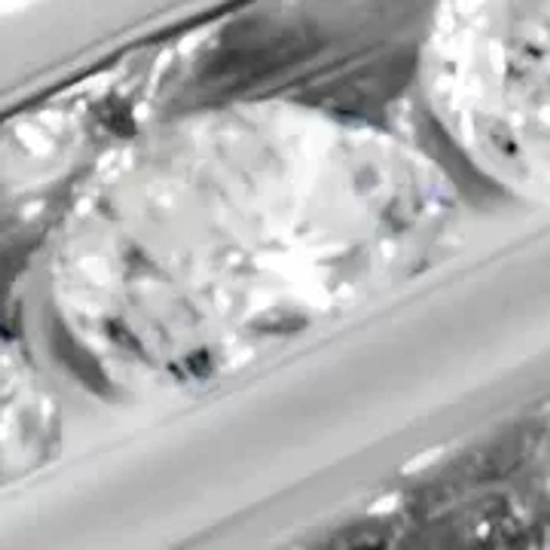 Silver 1/3 Diamond 6 Stone Rectangle Nugget Gents Ring