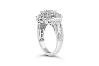 14K White Gold 1.0 Cttw Diamond Cocktail Ring