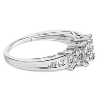 10K White Gold 1/2 Cttw Diamond Engagement Ring