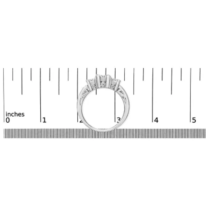 10K White Gold 1/2 Cttw Diamond Engagement Ring