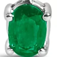 14K Gold 6x4MM Oval Shaped Gemstone Solitaire Pendant Necklace